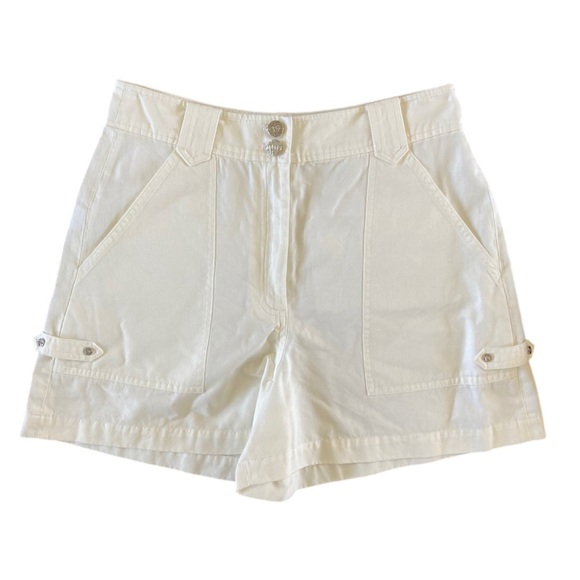 Derek Lam 10 Crosby High-Waisted Women's Shorts NWT Blanc de Blanc White - Picture 7 of 9